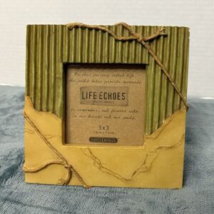 Life Echoes Resin Picture Frame 3x3 Rustic